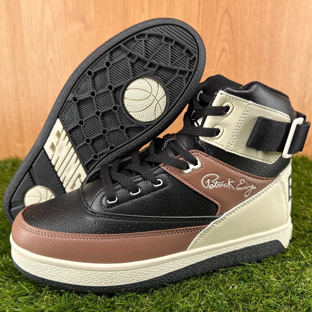 Patrick Ewing 33 Orion Strap Brown Sand Sneakers 1RBE002-942 Men's Size 7.5